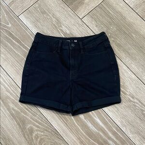 Old Navy Black Jean Shorts High-Rise Wow (A)